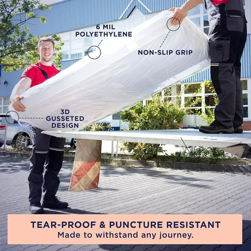 UltraBlock Mattress Bag: Heavy Duty Puncture Resistant Bag (Size Full, Unopened)
